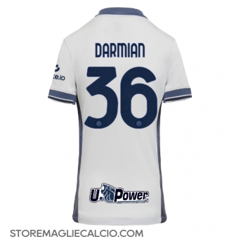 Inter Milan Matteo Darmian #36 Maglia Gara Trasferta Repliche 2024-25 Donna Maniche Corte